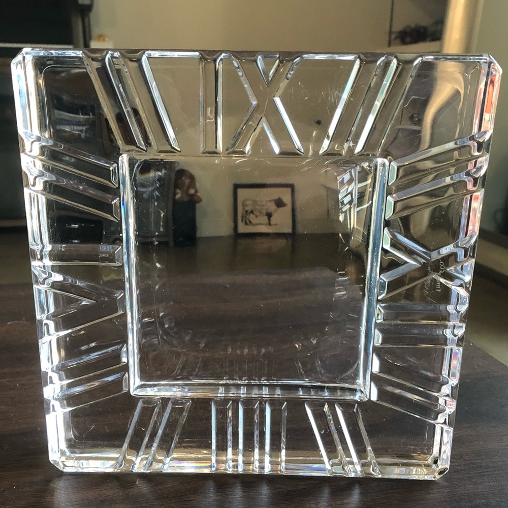 Tiffany And Co Crystal Roman Numeral Tray